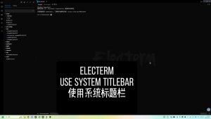 Electerm Use System Title Bar
